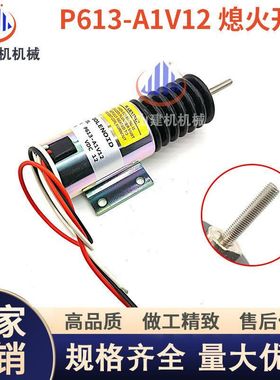 D513-A32V12 12V 康明斯熄火电磁阀2001-12E2U1 挖掘机机械零配件