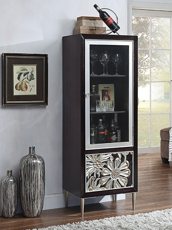 轻型豪华酒柜客厅墙餐具柜实木红酒柜客厅大容量储物柜别墅柜展示