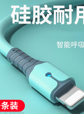 100W适用苹果14数据线15液态硅胶iPhone13手机x充电线12器11加长7p快充2米ipad七8Plus冲八xsmax闪充xr平板6s