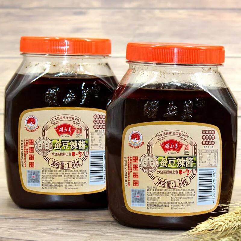 新日期安庆特产胡玉美蚕豆辣酱豆瓣酱炒菜调味酱拌饭辣椒酱大包装