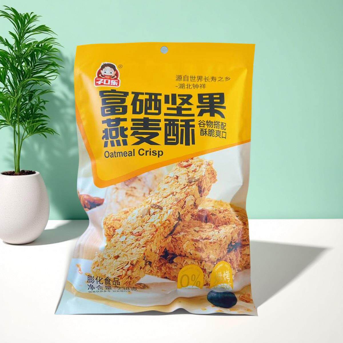 子口乐富硒坚果燕麦酥238g独立包装0反式脂肪酸健康粗粮棒代餐