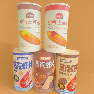 淘味熊蒸汽虾片110g罐装空气土豆条180g休闲宿舍零食膨化食品网红