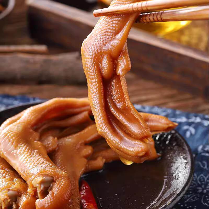 梅州特产曾师傅泡鸭爪泡鸡爪泡鸭翅客家小吃香辣爽脆山椒小吃零食
