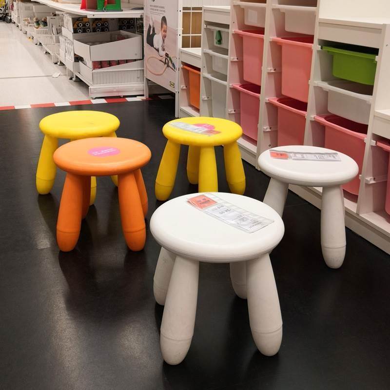 凳儿童凳子塑料板凳家用加厚椅子四脚小登子宝宝圆凳蘑菇矮凳