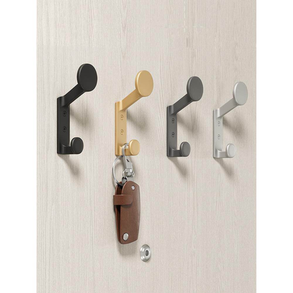 挂衣钩单个壁挂墙壁进门玄关金属衣柜挂钩打孔固定入户门口衣帽钩