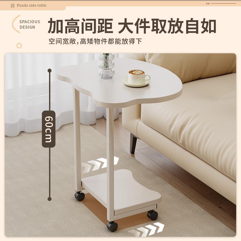 沙发边几家用移动茶几卧室阳台迷你桌子床头置物架现代简约小推车