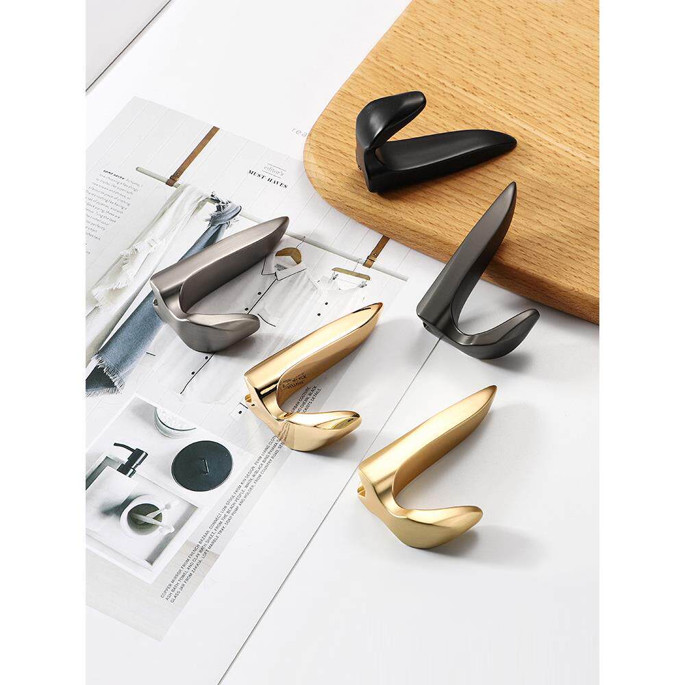 金色挂衣钩玄关进门锌合金挂衣钩单个衣服挂钩单钩壁挂墙壁衣帽钩