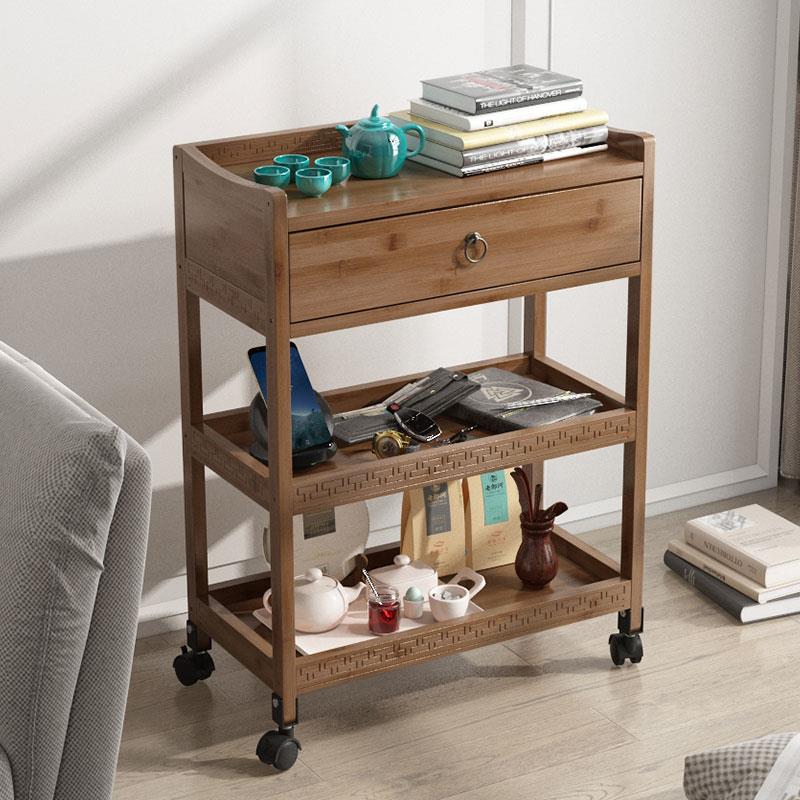 厨房置物架可移动带轮子落地卧室多层储物蔬菜架美容院收纳小推车