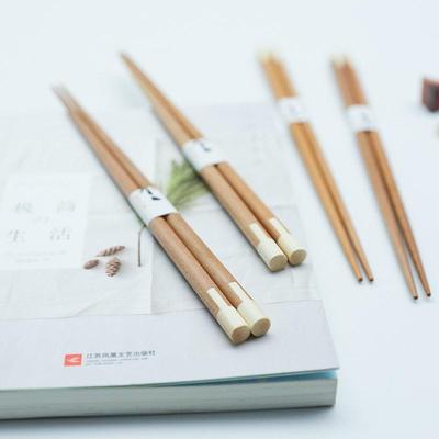 竹木筷子家用耐高温天然原木质无漆无蜡创意高档日式尖头防滑快子