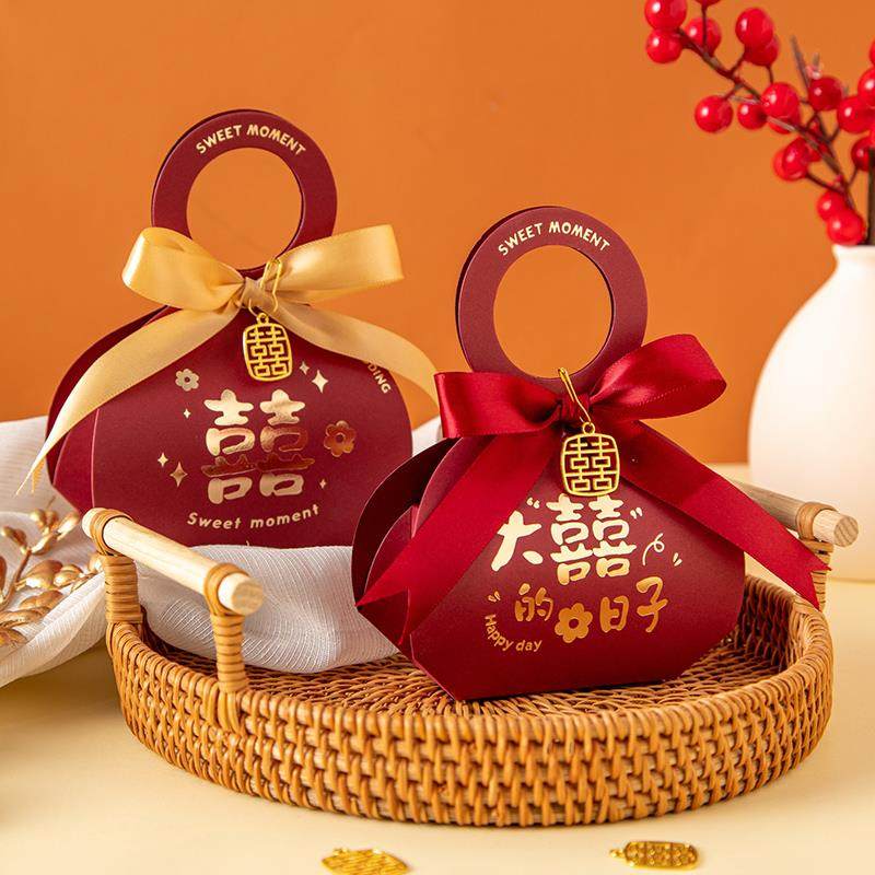 结婚喜糖盒子2022糖盒订婚个性糖果盒包装盒创意中式婚礼伴手礼盒