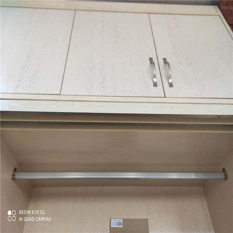 一套铝合金衣柜内横杆柜子挂衣杆五金配件晾衣杆衣橱衣通杆法兰座