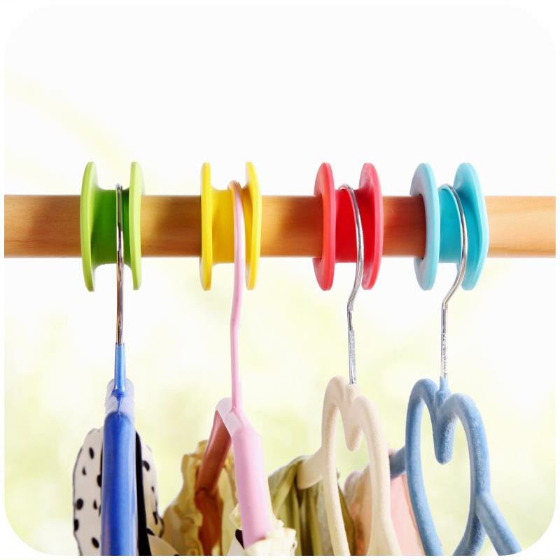挂扣成人晾衣服架宿舍带钩卡位凉衣杆配件多功能晾衣杆衣架固定器