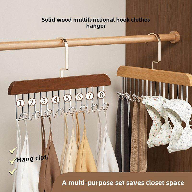 木质吊带衣架多功能内衣背心收纳神器家用宿舍实木挂钩波浪晾衣架,收纳整理,木质衣架,淘宝优惠券,粉丝福利购,淘宝优惠卷