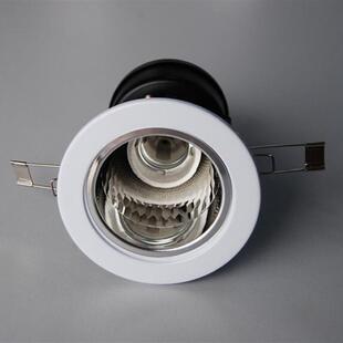 E27接口灯头罗口螺口筒灯灯筒外壳暗装式筒灯座嵌入式灯罩支架