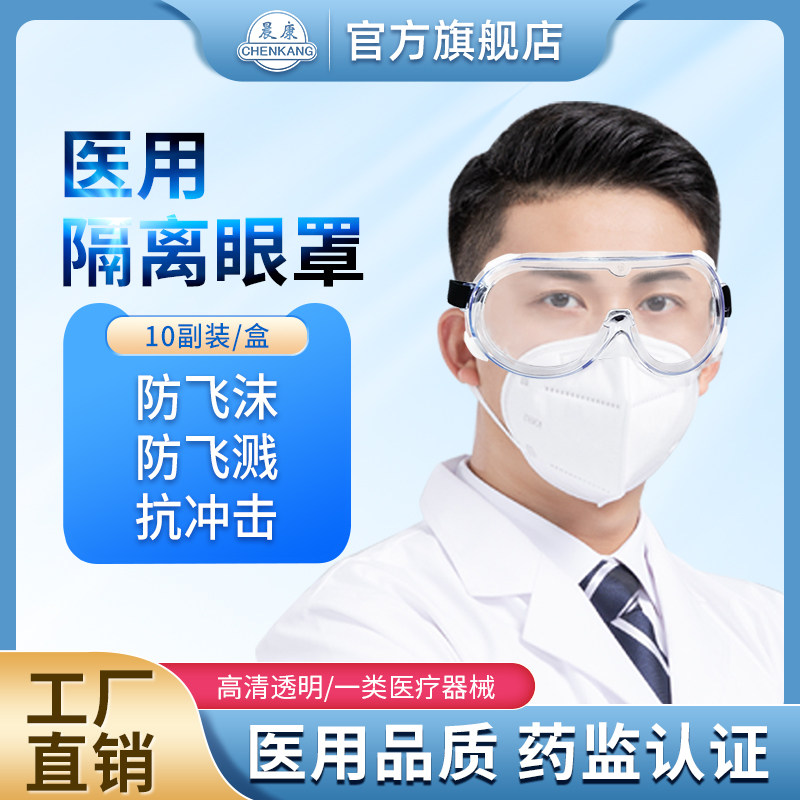 护目镜防疫医用眼罩透明飞沫图片