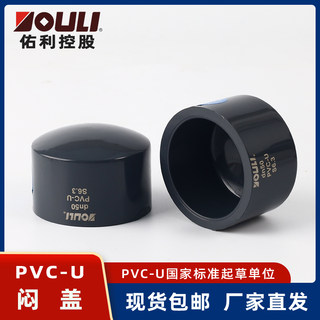 佑利UPVC闷盖管件配件 PVC-U 管堵 给水用 封头 管帽 PVC堵头