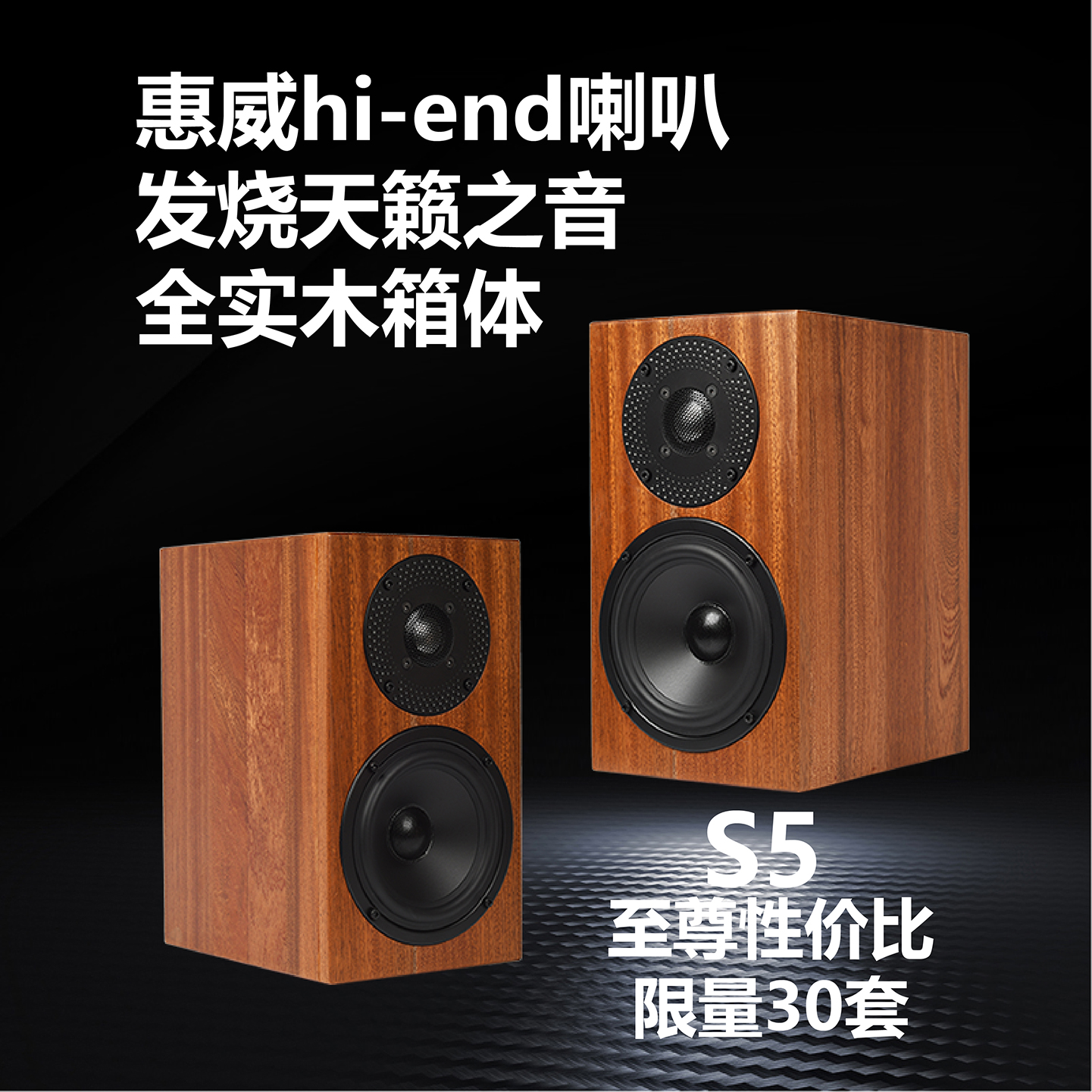 HIFI发烧音响套装茶室书架无源音箱发烧W5惠威喇叭+X1III铝高音