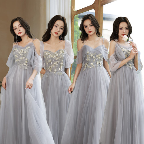 大码伴娘服西式V领显瘦胖mm200斤