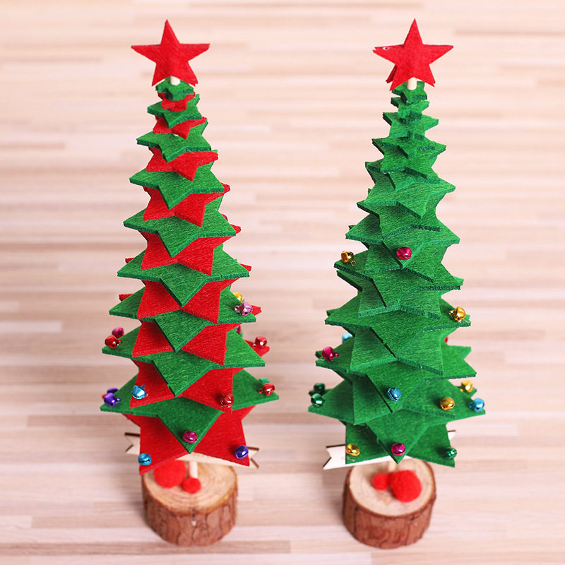 木桩立体圣诞树DIY装饰用品