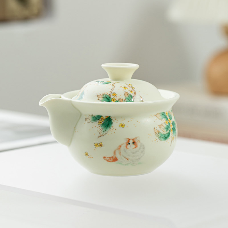 萌趣猫咪手抓壶陶瓷家用茶壶单个小号可爱女士精致功夫茶具泡茶器,餐饮具,茶壶,淘宝优惠券,粉丝福利购,淘宝优惠卷