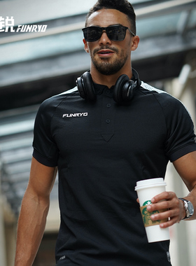 蜂锐FUNRY运动POLO衫足球休闲翻领透气排汗自然之力系列短袖T恤