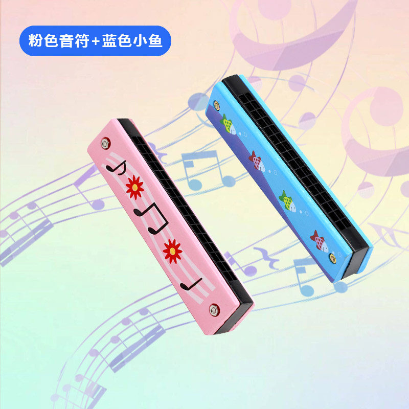 高档儿童木蒙质口卡琴16孔小生初学者启吹奏乐器通喇叭玩具创学意