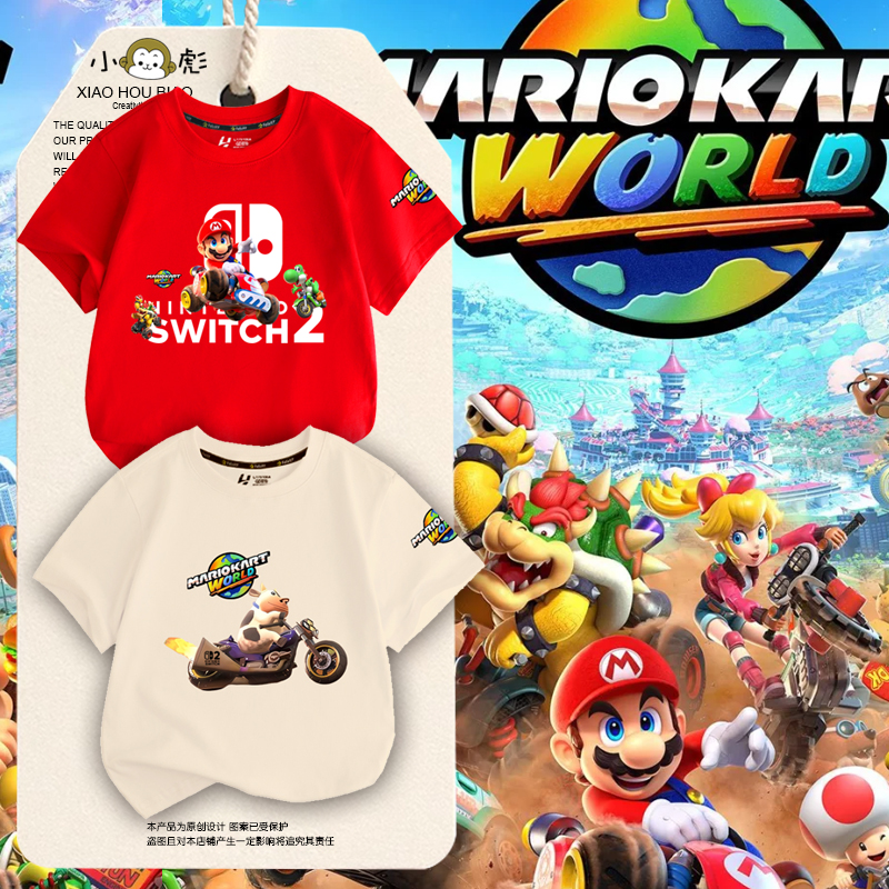 马里奥赛车世界switch2游戏T恤