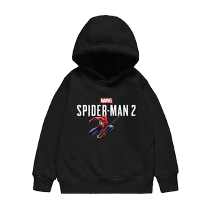 蜘蛛侠2蜘蛛人PS5游戏连帽卫衣男女儿童装学生款宝宝外套帽衫
