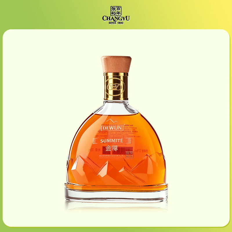 张裕嶝峰爵金樽白兰地700ml洋酒葡萄蒸馏酒37度送礼夜店潮饮
