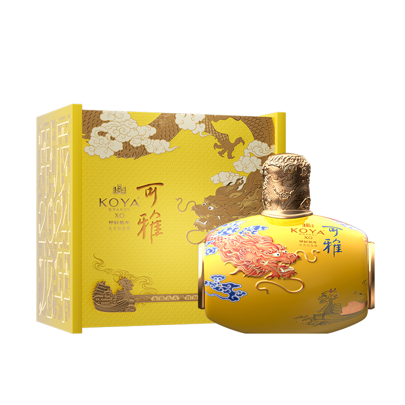 张裕可雅XO龙年生肖纪念版白兰地单只礼盒装洋酒送礼婚宴收藏