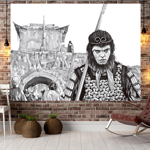 男生房间布置挂布黑白挂饰布景遮挡室内房屋星空家具租房系列