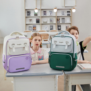 夏季新款学生书包简约大容量儿童书包减负护脊加LOGO2025新款