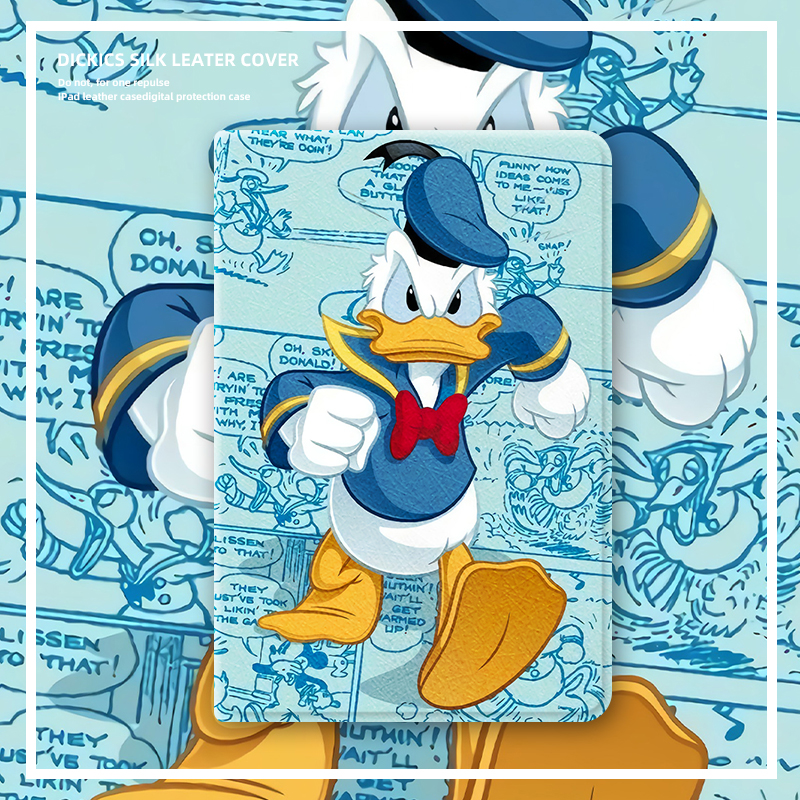 联想防摔平板保护壳带笔槽唐老鸭