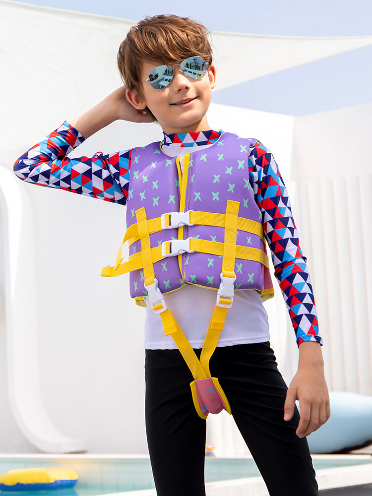 儿童救生衣幼儿游泳助力衣男女童学游泳专用小孩大浮力背心游泳衣