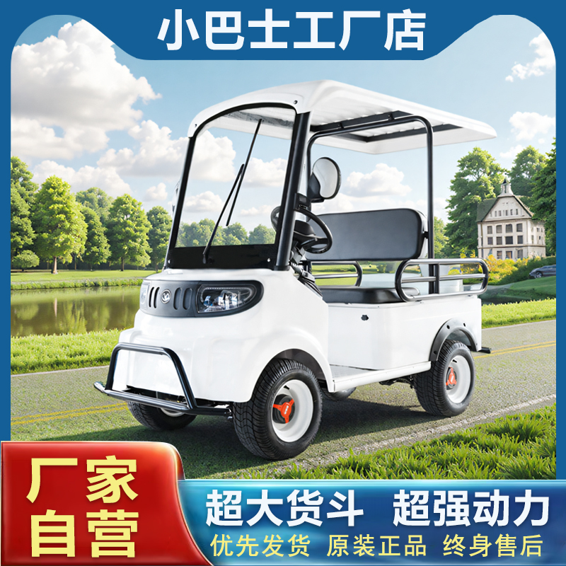 小巴士四輪車M9大貨斗景區(qū)觀光車代步車雙人座客貨兩用電瓶車