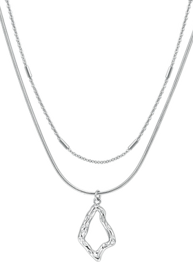 梦金园潮牌饰品FA+925银男女项链