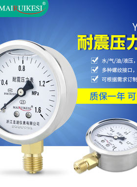 浙江圣迪仪表耐震压力表YN60 1/4 M14*1.5油压水压液压气压1.6mpa