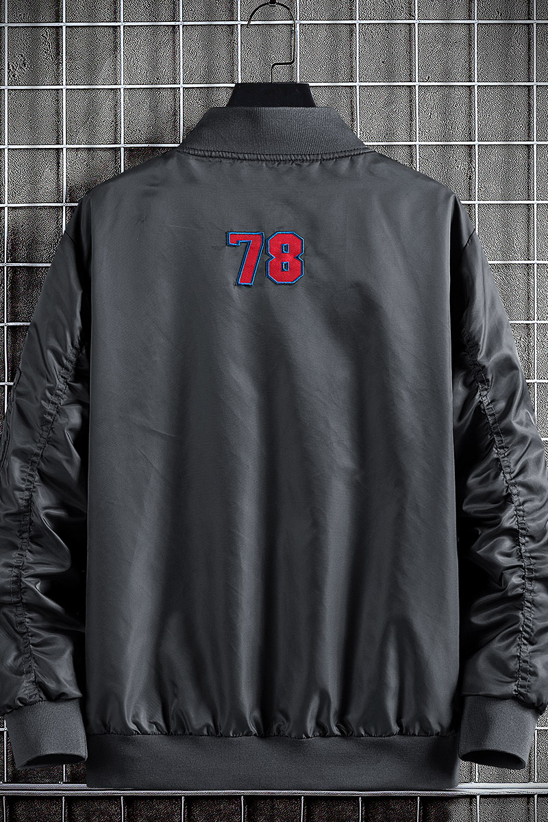 秋冬M-8XL胖子男士棒球领休闲大码夹克飞行服外套上衣JK8278-P70,男装夹克,星座209