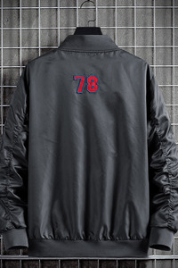 秋冬M-8XL胖子男士棒球领休闲大码夹克飞行服外套上衣 JK8278-P70图片