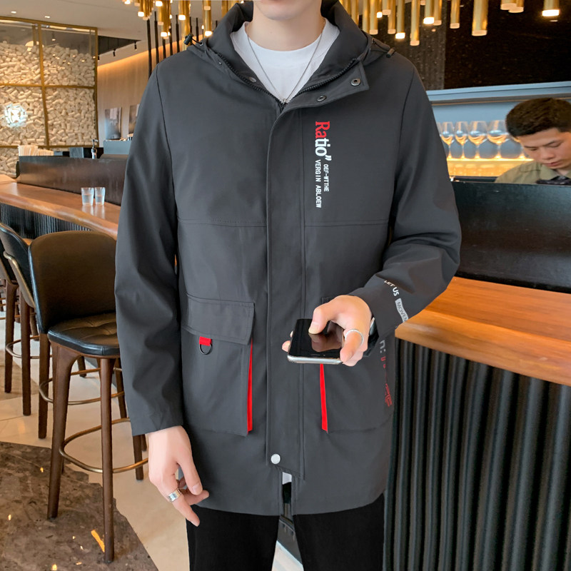 秋冬款大码M-8XL胖子休闲中长款连帽大码男宽松夹克男JK8226-P90,男装夹克,星座209