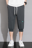 M-8XL大码胖男生时尚宽松速干七分裤休闲运动男K5120-P35控59，男装牛仔裤，星座209