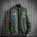 秋冬M-8XL胖子男士棒球领休闲大码夹克飞行服外套上衣JK8278-P70，男装夹克，星座209
