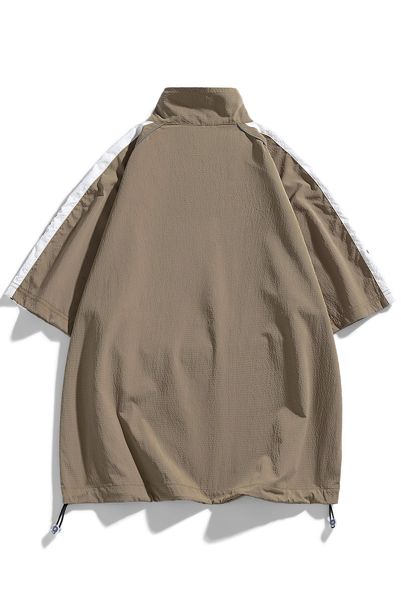 夏季胖男生M-8XL大码男士立领开衫休闲短袖T恤TX2077-P4079,男装T恤,星座209