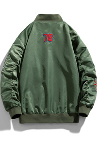 秋冬M-8XL日系男士棒球领休闲大码夹克飞行服外套上衣JK8278-P70图片