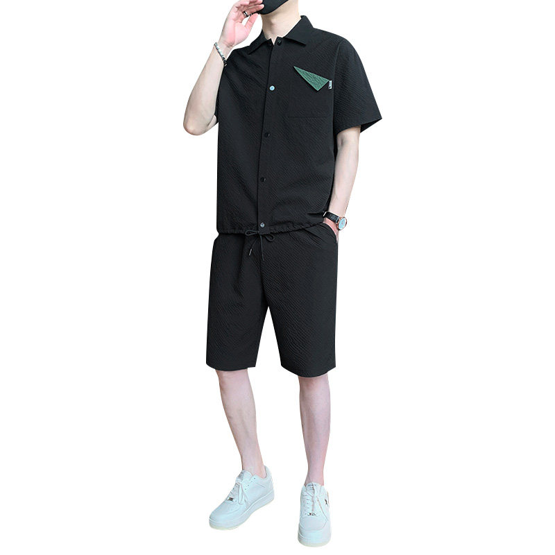 胖男生M-8XL大码男士短袖套装休闲运动两件套TZ35055-P57控88,男装T恤,星座209