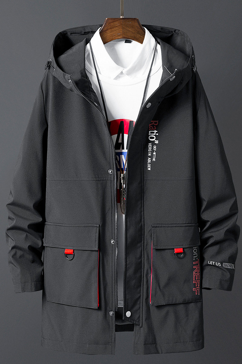 秋冬款中长款大码M-8XL胖子休闲连帽大码男宽松夹克男JK8226-P90,男装夹克,星座209