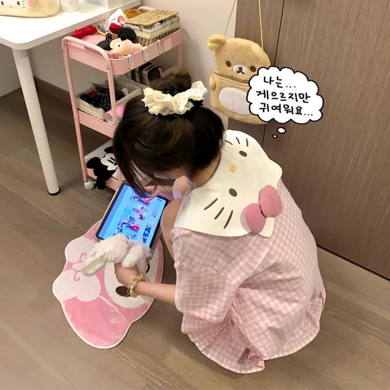 hellokitty凯蒂猫睡裙女款夏季纯棉短袖可爱大码睡衣家居服可外穿