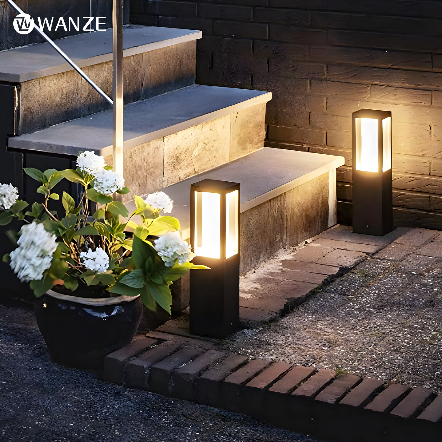 wanze庭院花园草坪灯接电款