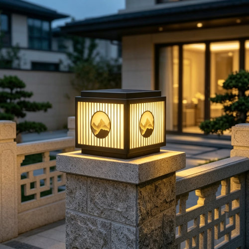 太阳能柱头灯户外防水庭院门柱灯