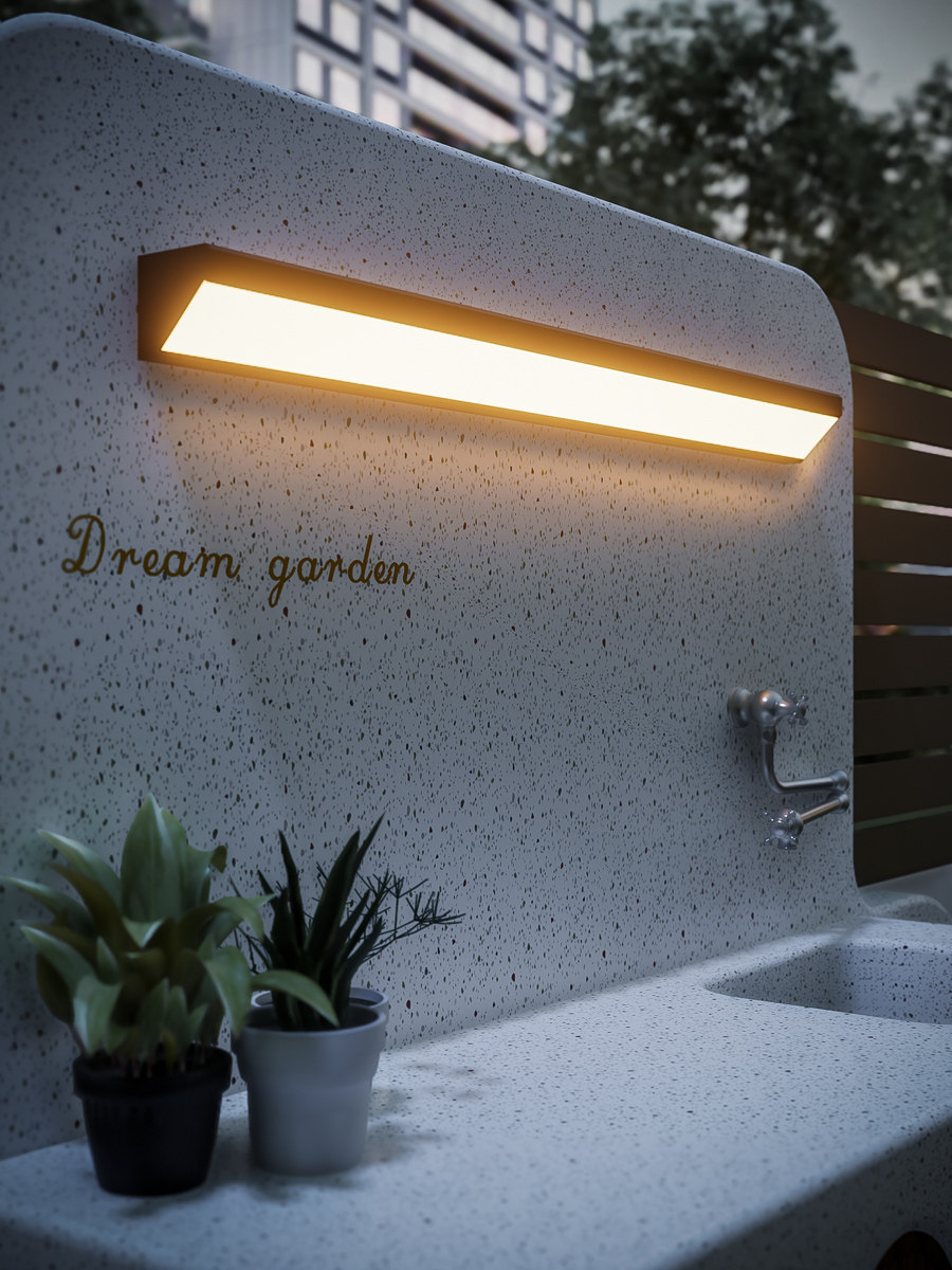 户外壁灯防水别墅庭院阳台照明围墙灯现代花园长条灯超亮门头灯